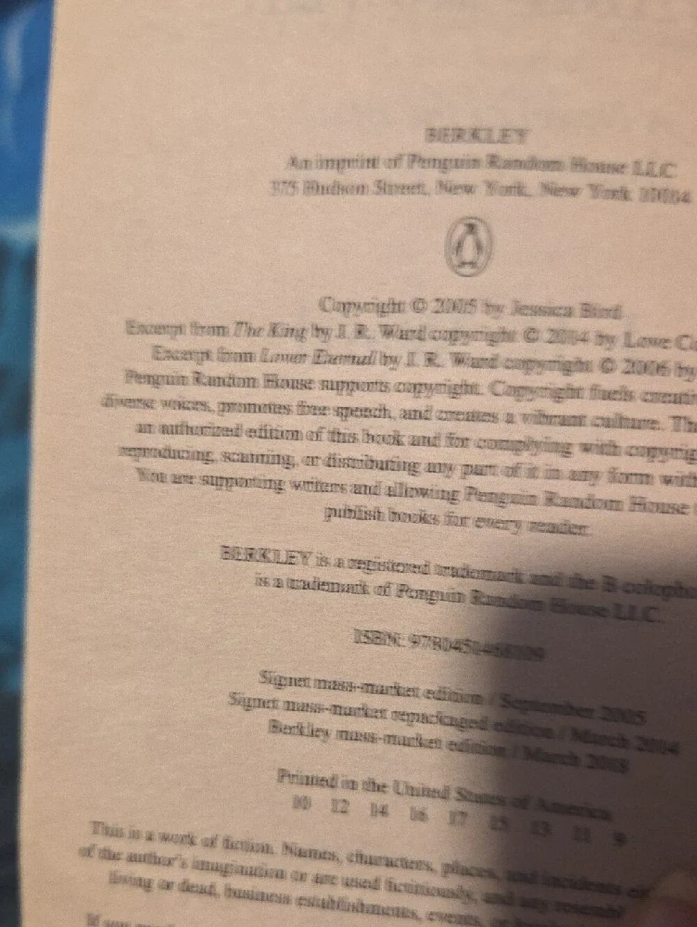 J.R. Ward "Dark Lover" Hardcover - Red Cover - Picture 5 of 6